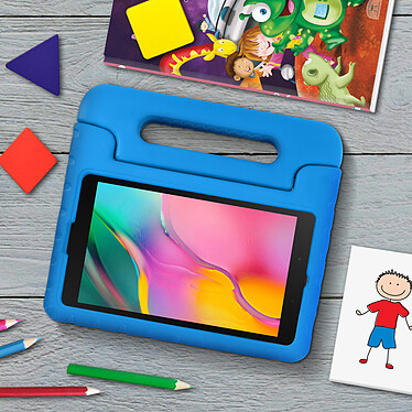 Acheter Avizar Coque Galaxy Tab A 8.0 2019 Protection Antichoc Poignée-Support Enfant Bleu