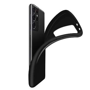 Avizar Coque Samsung Galaxy S21 Ultra Protection Silicone Gel Flexible Fine Légère Noir pas cher
