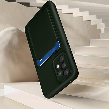 Forcell Coque pour Samsung Galaxy A52 et A52s Silicone Souple Porte-carte Fine Légère  Vert pas cher