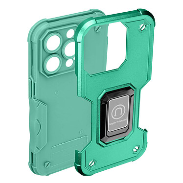 Avizar Coque iPhone 14 Pro Antichoc Hybride avec Anneau Support Magnétique  Turquoise