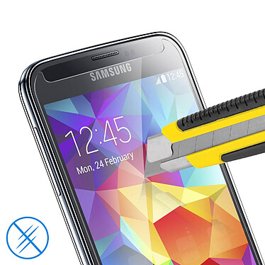 Avizar Film Samsung Galaxy S5 / S5 New Verre Trempé 9H Protection Ecran Transparent pas cher