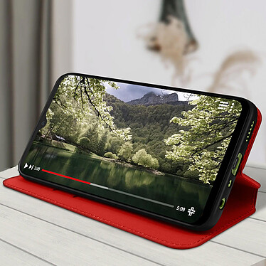 Acheter Avizar Housse pour Samsung A14 5G et 4G Clapet Porte-carte Support Vidéo  Rouge