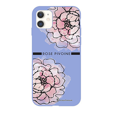 LaCoqueFrançaise Coque iPhone 11 Silicone Liquide Douce lilas Rose Pivoine