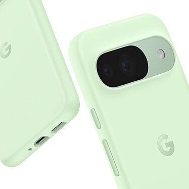 Acheter Google Coque d'origine Google Pixel 9 et 9 Pro Mat Soft Touch Caméra Protégée Vert Pâle