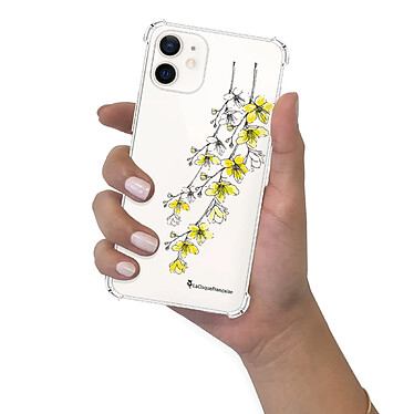 LaCoqueFrançaise Coque iPhone 12 mini Silicone antichocs Solides coins renforcés  transparente Motif Fleurs Cerisiers pas cher