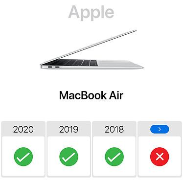 Acheter Avizar Coque Protection Rigide Tropical - Noir p. MacBook Air 13 2020 / 2019 / 2018