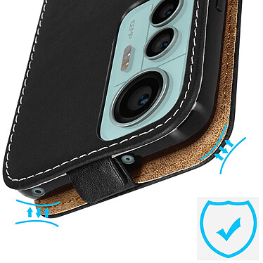 Avis Avizar Étui pour Xiaomi 12 Lite Clapet Vertical Porte-carte Effet Cuir de Cheval  Noir