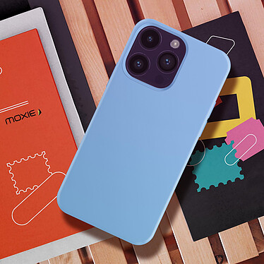 Acheter Moxie Coque pour iPhone 14 Pro Hybride Semi-rigide Fine Légère Intérieur Doux  bleu acier