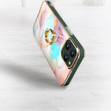Acheter Avizar Coque iPhone 11 Pro Bi-matière avec Bague de maintien Motif marbre - multicolore