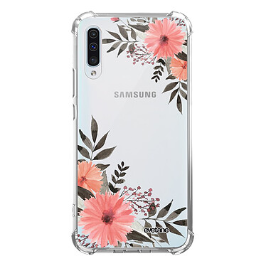 Evetane Coque Samsung Galaxy A70 anti-choc souple angles renforcés transparente Motif Fleurs roses