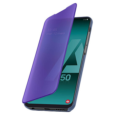 Avizar Housse Samsung Galaxy A50 Étui Miroir Clapet translucide Violet Foncé pas cher