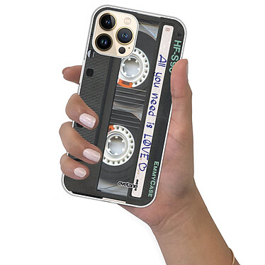 Evetane Coque iPhone 13 Pro 360 intégrale transparente Motif Cassette Tendance pas cher