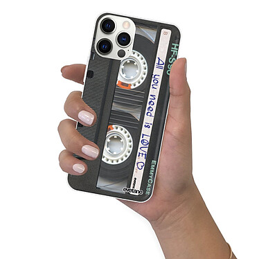 Evetane Coque iPhone 12 Pro Max 360 intégrale transparente Motif Cassette Tendance pas cher