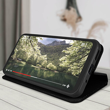 Acheter Avizar Housse pour Xiaomi Redmi 12C Clapet Magnétique Porte-carte Support vidéo  Noir