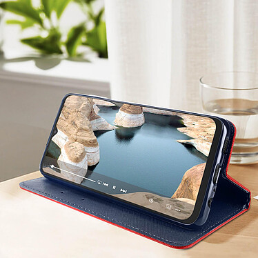 Acheter Avizar Étui pour Samsung Galaxy A13 5G et A04s Clapet Portefeuille et Support Vidéo avec Languette Magnétique  Rouge et bleu Nuit