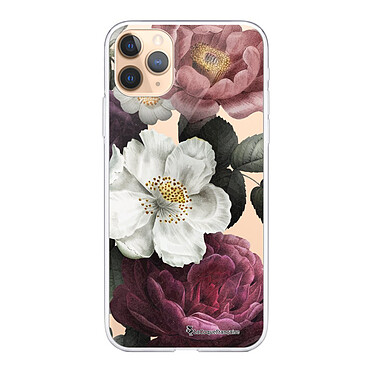 LaCoqueFrançaise Coque iPhone 11 Pro silicone transparente Motif Fleurs roses ultra resistant