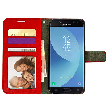 Avis Avizar Etui folio Rouge Éco-cuir pour Samsung Galaxy J3 2017