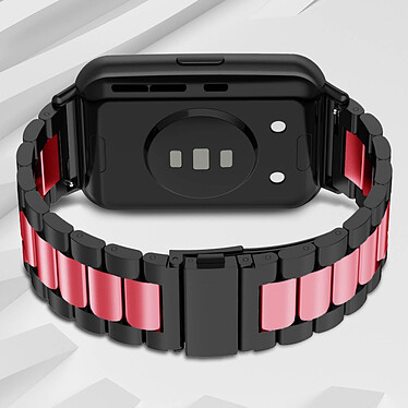 Avis Avizar Bracelet pour Huawei Watch Fit 2 Maille Acier Inoxydable Bicolore  noir / rose