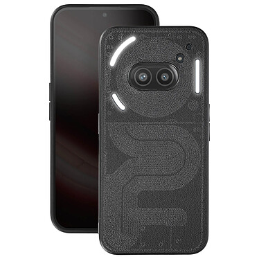 Avizar Coque pour Nothing Phone 2a Dos Simili Cuir Texturé Contour Souple Noir