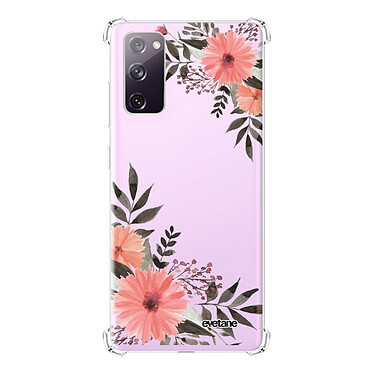 Evetane Coque Samsung Galaxy S20 FE anti-choc souple angles renforcés transparente Motif Fleurs roses