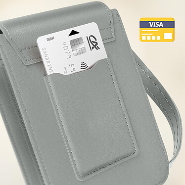 Avis Avizar Pochette Bandoulière Smartphone avec Rangement carte Sangle 135cm  gris
