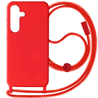 Avizar Coque Cordon Semi-Rigide pour Samsung Galaxy S24 Rouge