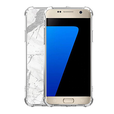 Avis LaCoqueFrançaise Coque Samsung Galaxy S7 anti-choc souple angles renforcés transparente Motif Marbre gris