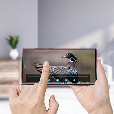 Avizar Film Écran Samsung Galaxy S22 Ultra Latex Résistant Adhésion Totale Transparent pas cher