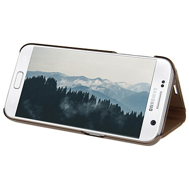 Acheter Avizar Etui Galaxy S7 Housse Clapet Flip Cover Miroir Or - Fonction Stand