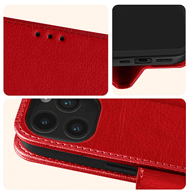 Acheter Avizar Étui pour iPhone 15 Pro Clapet Portefeuille Support Vidéo  Rouge
