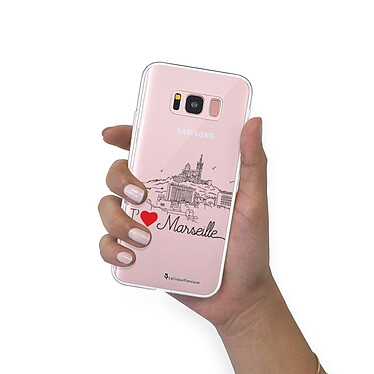 LaCoqueFrançaise Coque Samsung Galaxy S8 360 intégrale transparente Motif J'aime Marseille Tendance pas cher