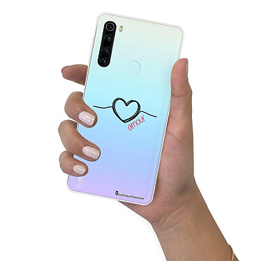 LaCoqueFrançaise Coque Xiaomi Redmi Note 8 T 360 intégrale transparente Motif Coeur Noir Amour Tendance pas cher