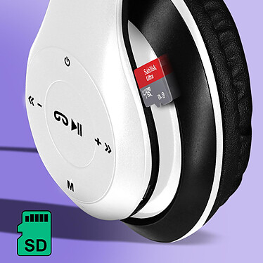 Avis Casque Audio Sans Fil Bluetooth 4.0 micro-SD P15 Blanc