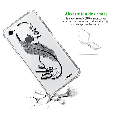 Avis Evetane Coque iPhone 7/8/ iPhone SE 2020 anti-choc souple angles renforcés transparente Motif Love Life