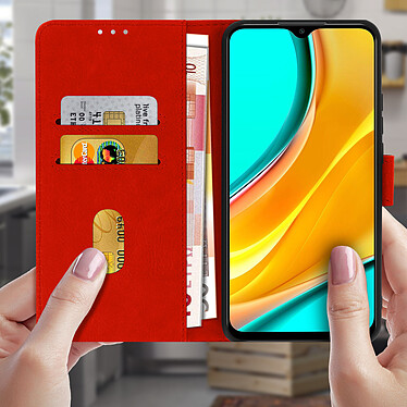 Avis Avizar Étui pour Xiaomi Redmi 9 Clapet Portefeuille Support Vidéo  Rouge