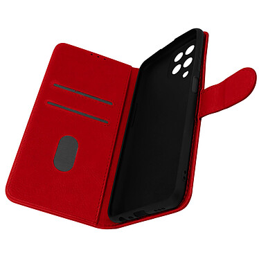 Avizar Étui Samsung Galaxy M12 Protection avec Porte-carte Fonction Support rouge