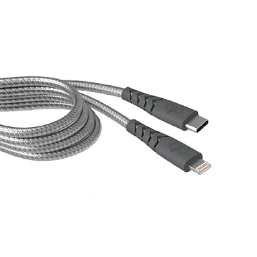 Force Power Câble Ultra-renforcé USB C/Lightning 2m - 3A Gris