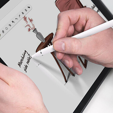 Avizar Stylet Smartphone/Tablette/PC à écran tactile Pointe fine Aluminium Blanc pas cher