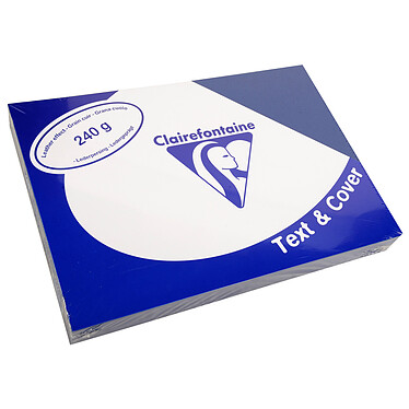 CLAIREFONTAINE Paquet de 100 Couvertures reliure Text&Cover 240g A4 210x297 mm Bleu royal