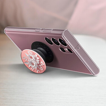 Acheter Popsockets PopGrip Smartphone Maintien Support Vidéo Design Fleur  Rose et Blanc
