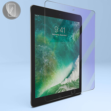 Avizar Vitre iPad 5 / iPad 6 / iPad Air Anti-lumière Bleue biseautés transparent pas cher