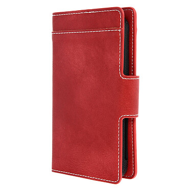 Avizar Housse pour Smartphone 5.5 à 6 pouces Universelle Porte-cartes Fonction slide  rouge