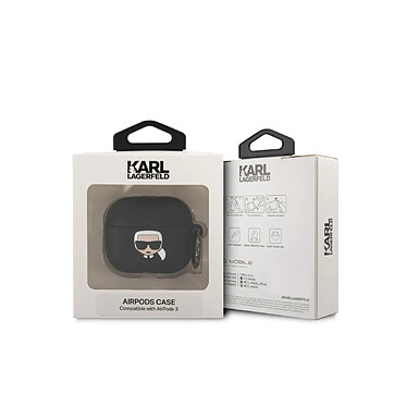 Avis Karl Lagerfeld Coque pour Airpods 3 en Silicone avec Anneau Noir