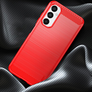 Avis Avizar Coque pour Samsung Galaxy A05s Effet Carbone Silicone Flexible Antichoc  Rouge