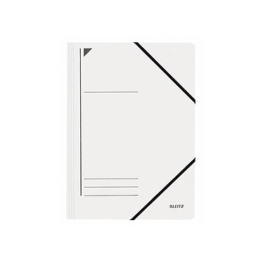 LEITZ Chemise à élastique, format A4, carton robuste Blanc