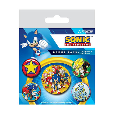 Sonic the Hedgehog - Pack 5 badges Speed Team
