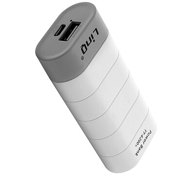 LinQ Batterie de secours Universel Chargeur Externe USB 1A 6000mAh  Blanc et Gris