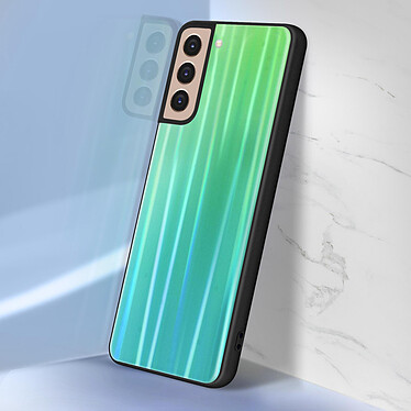 Acheter Avizar Coque Samsung Galaxy S21 Plus Bi-matière Holographique Brillant Fine Légère Vert