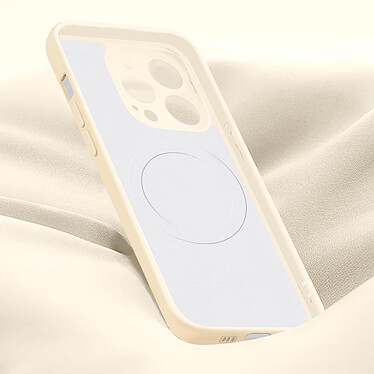 Avis Avizar Coque Magsafe pour iPhone 15 Pro Max Silicone Souple Soft touch  Blanc cassé