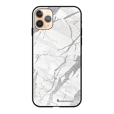 LaCoqueFrançaise Coque iPhone 11 Pro Silicone Liquide Douce noir Marbre gris